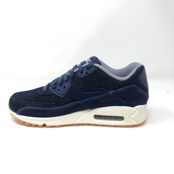 NIKE Air Max 90 SE Women's Shoes Denim Blue White - Picture 3 of 8